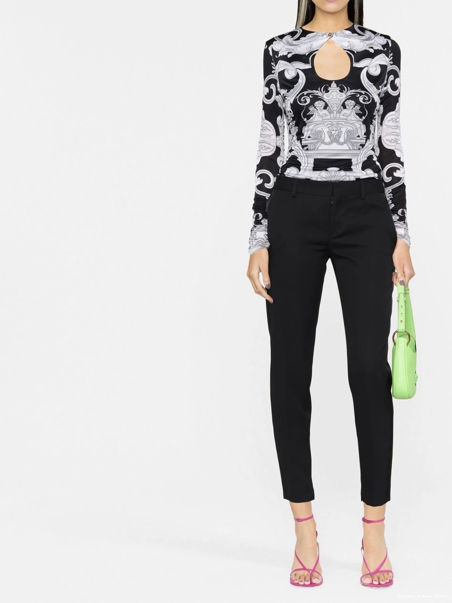 Affordable cut-out bodysuit Women Versace Barocco-print 0817